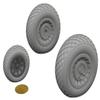 Eduard Sprue Brothers 1:48 Brassin Print - B-25J Mitchell Wheels (HKM kit), EDU648863 view 1