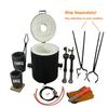 16KG/35LBs Propane Smelting Furnace Kit Double Burners - with 2 Graphite Crucibles and Crucible Tongs for Lifting and Pouring, Foundry Metal Smelter for Gold Copper Aluminum view 2