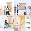Usknxiu Kraft Paper Roll Display, Wall Mounted Kraft Paper Dispenser, 50 Meter Kraft Paper Roll, Hanging Easel Adult DIY Drawing Note,60.5cm/24 inch view 2
