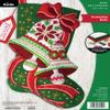 Bucilla Felt Applique 18" Stocking Making Kit, Poinsettia Bells, Perfect for DIY Arts and Crafts, 89595E view 1