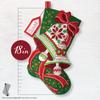 Bucilla Felt Applique 18" Stocking Making Kit, Poinsettia Bells, Perfect for DIY Arts and Crafts, 89595E view 2