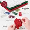 Bucilla Felt Applique 18" Stocking Making Kit, Poinsettia Bells, Perfect for DIY Arts and Crafts, 89595E view 3