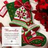 Bucilla Felt Applique 18" Stocking Making Kit, Poinsettia Bells, Perfect for DIY Arts and Crafts, 89595E view 4