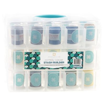 Missouri Star Cotton Sewing Thread Bundle - 30 Spools Double Mercerized Cotton Thread in Organizer Box - Heavy Duty All Purpose Quilting Thread (500 Yards per Spool)