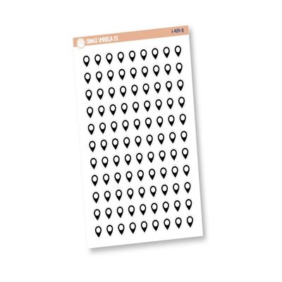Location Map Marker Icon Planner Stickers | I-409-B