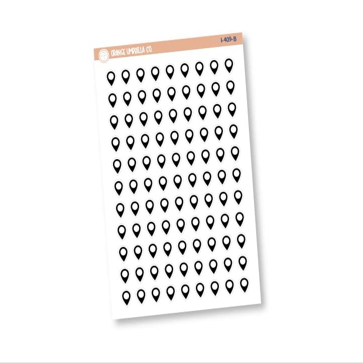 Location Map Marker Icon Planner Stickers | I-409-B