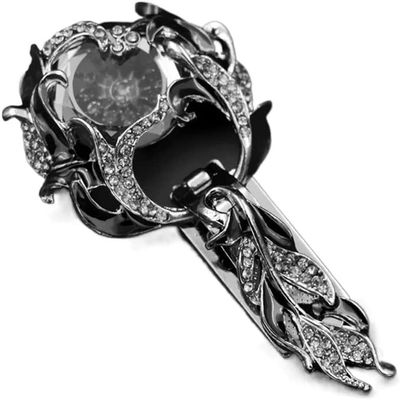Duckbill Button Decorative,Rhinestone Duckbill Buttons Coat Fasteners Coat Collar Buttons Cardigan Clips Buttons Clothing Decoration (Color : D, Size : 8.8 * 4.6cm) ( Color : Argento , Size : 8.8*4.6c