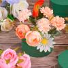 6Pcs 3.8" Round Floral Foam Blocks, Green Wet Dry Flower Foam for Fresh and Artificial Flowers, Wedding, DIY Craft, Party Decoration, Flower Arrangements (3.8" X 1.5") view 4