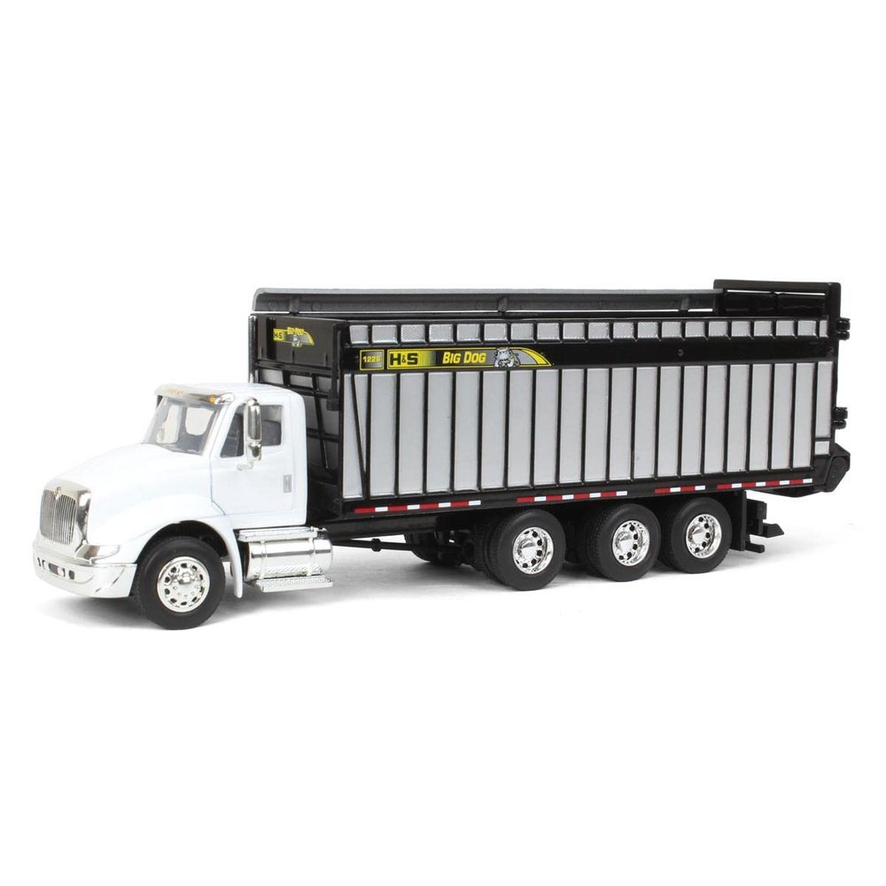 Spec Cast 1/64 White International 8600 Truck with H&S Big Dog 1226 Forage Box HSM-001