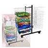 CHALKE 40 Tiers Mobile Art Drying Rack A3, 8K Oil Painting Board Clothes Rack - Art Shelf Storage Rack with Wheels, Ideal for Educational School and Art Club Shelves view 1