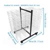 CHALKE 40 Tiers Mobile Art Drying Rack A3, 8K Oil Painting Board Clothes Rack - Art Shelf Storage Rack with Wheels, Ideal for Educational School and Art Club Shelves view 2