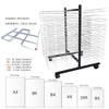 CHALKE 40 Tiers Mobile Art Drying Rack A3, 8K Oil Painting Board Clothes Rack - Art Shelf Storage Rack with Wheels, Ideal for Educational School and Art Club Shelves view 4