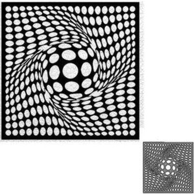 Circle Optical Illusion Background Metal Cutting Dies Scrapbooking Card Craft
