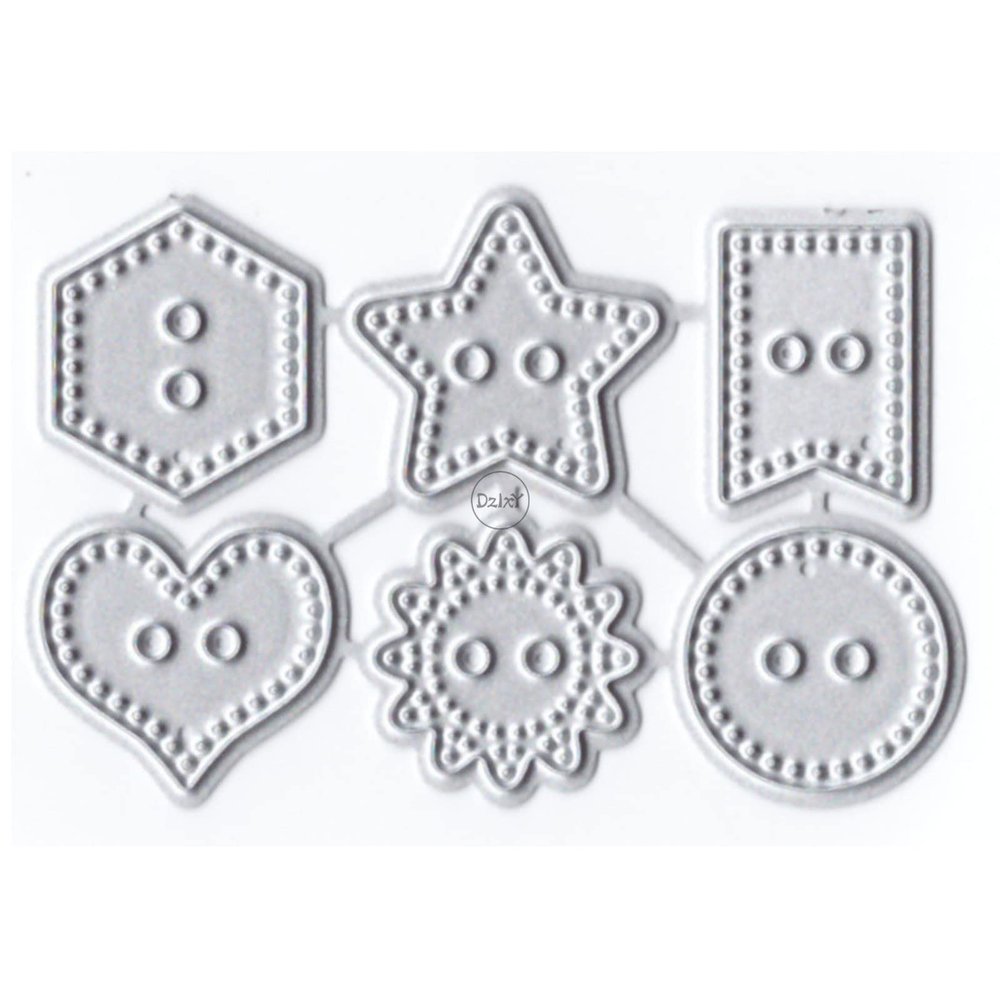 DzIxY Antique Heart Sun Star Logos Metal Cutting Dies for Card Making Kit Embossing Paper Die Cuts Scrapbook Machine Stencils Storage Pockets Supplies