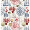 FlashPhoenix Quality Sewing Fabric Precut - Nautical Navigation Prints 100% Cotton Fabric Size; 36 x 44 by The Yard view 1