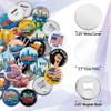 50 Sets Magnet Button Making Supplies for 2.25 Inch Button Maker Machine, 58mm Blank Magnetic Bottle Opener Button Refill Parts Includes Metal Shell, Graphic, Plastic Film, Metal Backing Parts view 2