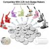 50 Sets Magnet Button Making Supplies for 2.25 Inch Button Maker Machine, 58mm Blank Magnetic Bottle Opener Button Refill Parts Includes Metal Shell, Graphic, Plastic Film, Metal Backing Parts view 3