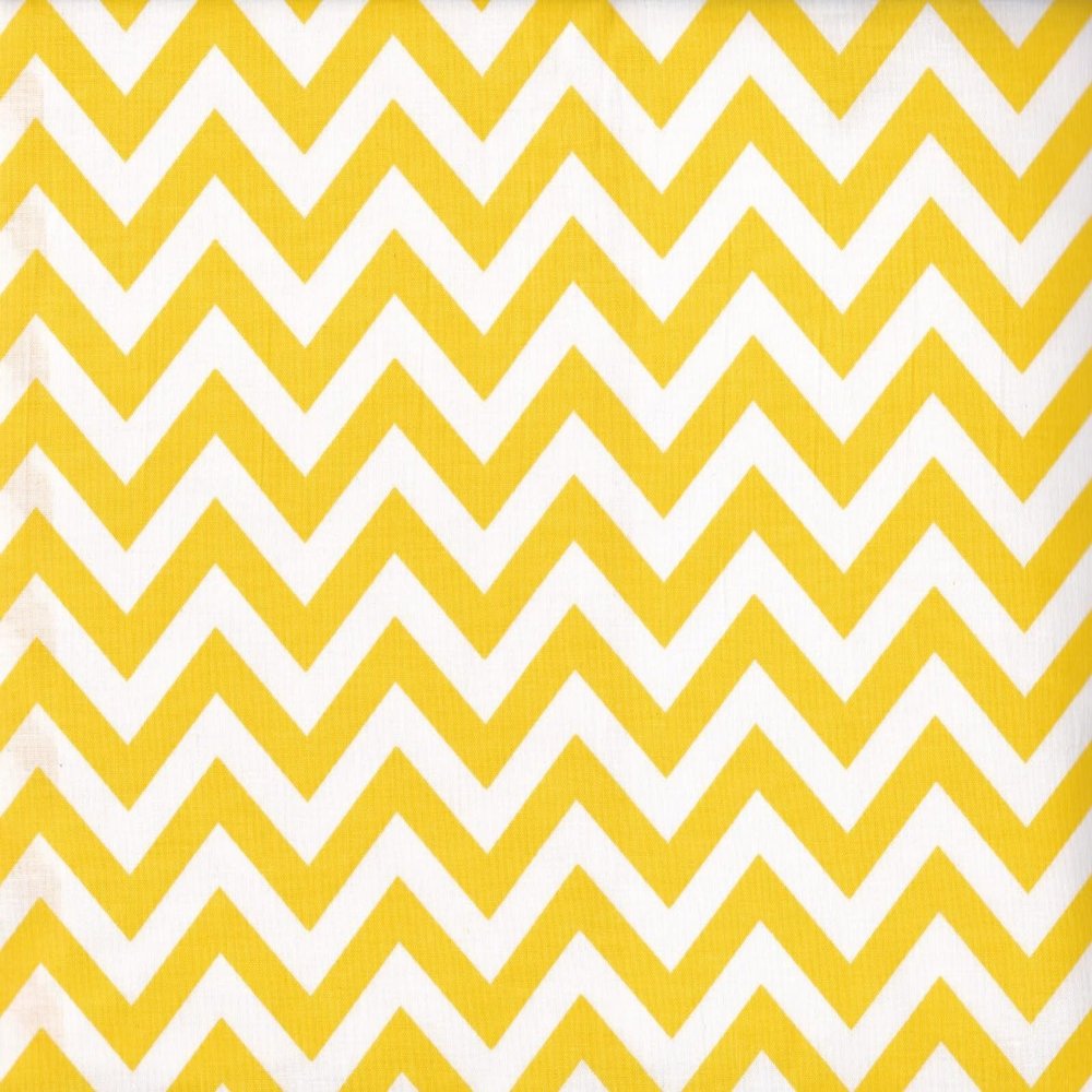 FlashPhoenix Quality Sewing Fabric Chevron Zig Zags Yellow, White Geo Print 100% Cotton Quilt Fabric by Size; 36 x 44 by The Yard