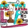 Dental Life Sublimation Transfer, Ready to Press, Dental Assistant, DA, Dentist, Dental Hygienist, Dental Gift, Toothbrush, Tooth, Teeth (Child x1-6") view 1