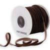 HATIANGE Brown Velvet Ribbon 1/4 Inch X 50 Yards for Gift Wrapping, Hair Bows, Choker, Wedding Decorations view 2