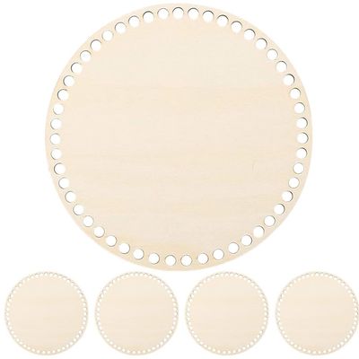 VICASKY 5pcs Wooden Bottom Base for Knitting Bags Crochet Basket Versatile Craft Supplies for Handmade Purses Smooth for Easy Weaving