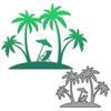 Coconut Palm Trees Beach Lounge Chair Die Cuts Plant Metal Cutting Die for DIY Scrapbooking Album Decorative Paper Crafting Card Making view 1