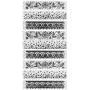 DIY Embossing Template,Plastic Embossing Folder,Embossing Folders 9pcs, Flowers Stars and Snowflakes Patterns Long Plastic Embossing Folders for Card Making DIY Craft Template Stencils view 1