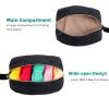 MYBAGZING Small Crochet Bag Organizer - Knitting Yarn Storage for Crocheting Holder Accessories, Needles, Hooks, Gifts, Black, (AM370) view 2