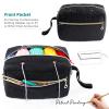 MYBAGZING Small Crochet Bag Organizer - Knitting Yarn Storage for Crocheting Holder Accessories, Needles, Hooks, Gifts, Black, (AM370) view 3