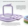 Nurge Square Embroidery Hoop - Plastic Cross Stitch Frame for Needlepoint & Embroidery - Adjustable Craft Hoop - Lilac - No:3 (Medium) view 3