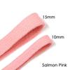 Flat Cotton Drawstring Tape Cord Rope,10 & 15mm,Garment Hoody Sweatshirt and Crafts Functional Trim.Decorate,26 Colours by Meter,Neotrims UK [Salmon Pink, 5 Meter (15mm Width)] view 2