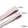 Flat Cotton Drawstring Tape Cord Rope,10 & 15mm,Garment Hoody Sweatshirt and Crafts Functional Trim.Decorate,26 Colours by Meter,Neotrims UK [Taupe, 5 Meter (15mm Width)] view 2