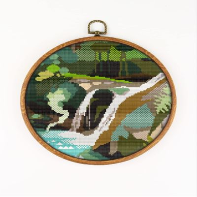 Hot Springs National Park CS453-1 - Counted Cross Stitch Pattern. Only Printed Pattern Inside. No Fabric, Threads, Needles, Hoops.