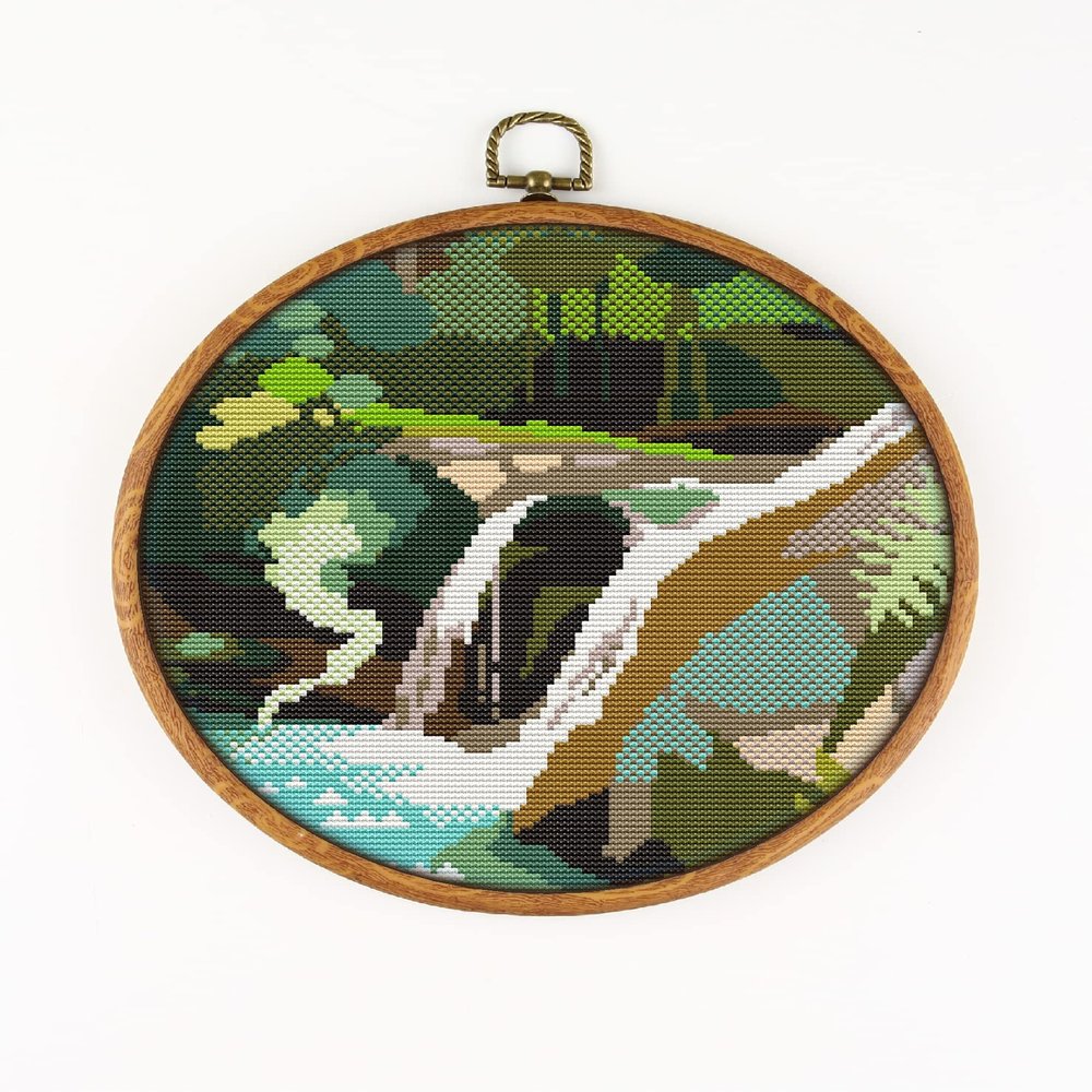 Hot Springs National Park CS453-1 - Counted Cross Stitch Pattern. Only Printed Pattern Inside. No Fabric, Threads, Needles, Hoops.
