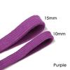 Flat Cotton Drawstring Tape Cord Rope,10 & 15mm,Garment Hoody Sweatshirt and Crafts Functional Trim.Decorate,26 Colours by Meter,Neotrims UK [Purple, 5 Meter (15mm Width)] view 2