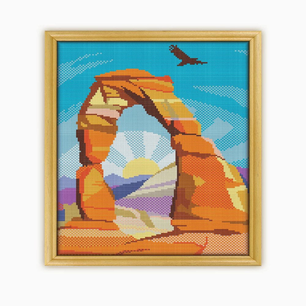 Arches National Park CS474-2 - Counted Cross Stitch Pattern. Only Printed Pattern Inside. No Fabric, Threads, Needles, Hoops.