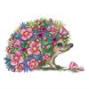 HUOOQT Cross Stitch Kits for Beginner, Hand Embroidery Beautiful Hedgehog, Flowers Embroidery Patterns and Threads DIY Embroidery Kit (Cotton) view 1