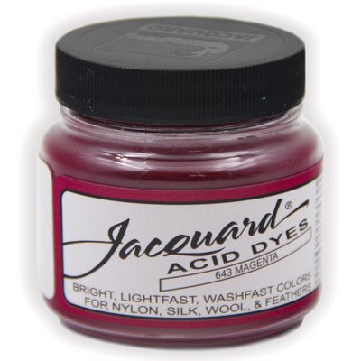 Jacquard Acid Dye - Magenta - 1/2 Oz Net Wt - Acid Dye for Wool - Silk - Feathers - and Nylons - Brilliant Colorfast and Highly Concentrated