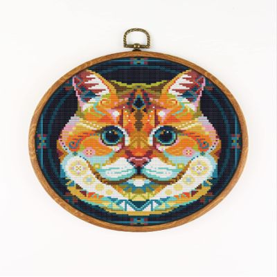 Mandala Cat CS578-1 - Counted Cross Stitch Pattern. Only Printed Pattern Inside. No Fabric, Threads, Needles, Hoops.