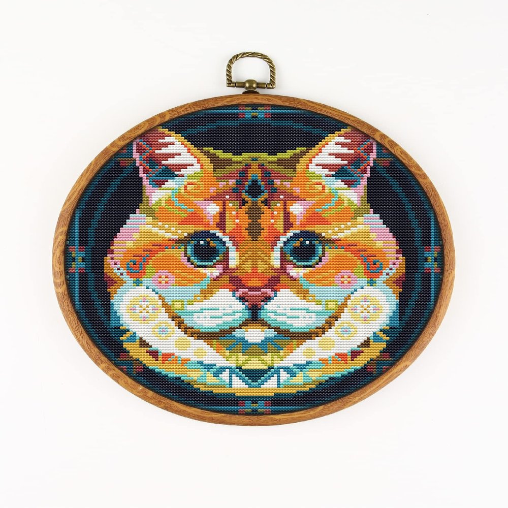 Mandala Cat CS578-1 - Counted Cross Stitch Pattern. Only Printed Pattern Inside. No Fabric, Threads, Needles, Hoops.