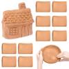 PINVNBY Natural Terra Cotta Self Hardening Pottery Clay - 11 lb Low Fire Baking Clay for Adult Art Class DIY Crafts Sculpting (10 Pcs) view 1