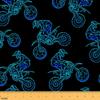 jejeloiu Dirt Bike Fabric By The Yard, Extreme Sports Upholstery Fabric for Chairs, Racing Motocross Rider Decorative for Home DIY Projects, 5 Yards, Blue view 1
