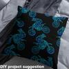jejeloiu Dirt Bike Fabric By The Yard, Extreme Sports Upholstery Fabric for Chairs, Racing Motocross Rider Decorative for Home DIY Projects, 5 Yards, Blue view 4