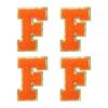 MECCANIXITY 4Pcs Chenille Letter Patches Iron on Letter Patches Orange F Alphabet Decorative Repair Embroidered Patches for Clothing, Shoes, Hats, Backpacks view 1