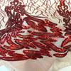 Fashion Fabrics LLC Red Lioness Stretch Sequins Couture Prom Dress Lace Fabric - Sold by The Yard view 4