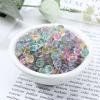 200pcs Clear Acrylic Flat Round Alphabet Letter Beads 10mm Pony Disc Coin A-Z Colourful Letter Pattern Loose Spacer Beads for DIY Bracelet Jewelry Making view 3