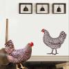 Dominique Chicken Stencil - 2 Overlay Chicken Wall Design - Farmhouse Chicken Decoration - DIY Kitchen Decor (Large) view 1