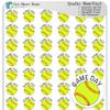 Baseball Planner Stickers Vinyl Labels for Game Day, Practice, Sports Scheduling, Productivity Layouts, Bullet Journaling (Softball Game (1/2" - 54), Matte Vinyl, 3 Sheets) view 1
