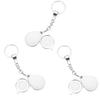 3 Pcs 15X Keychain Magnifying Glass Loupe Portable Folding Pocket Magnifier Mini Metal Keyring Loop Magnifying Eye Glass Len Reading Magnifier for Small Prints Map Craft Coin Jewelry Gem view 1