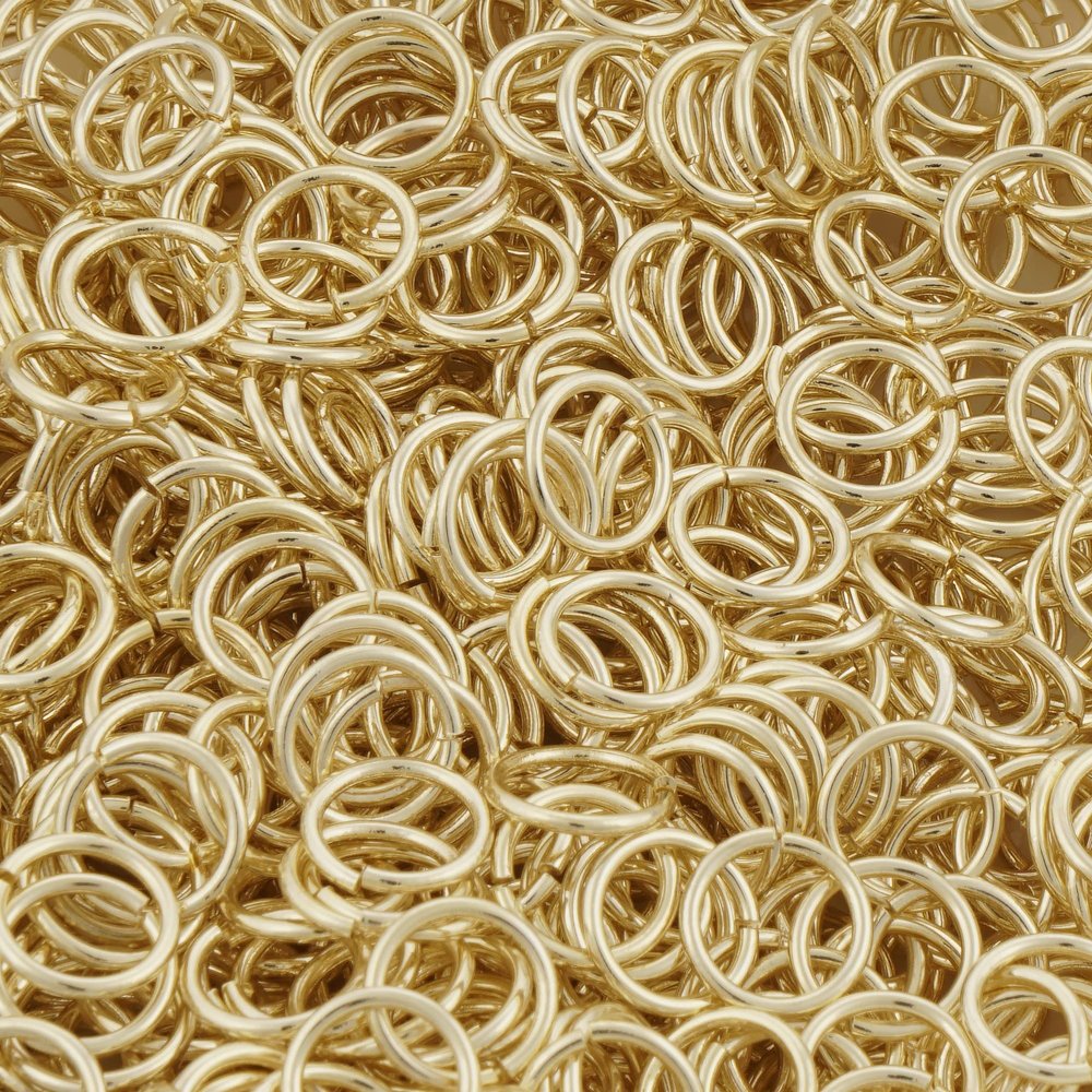 Rosebeading 14k Gold Filled Open Jump Rings for Jewelry Making and Connectors (0.7x5 MM)